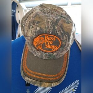 Bass Pro Shops Camo Hat with Orange Accents
